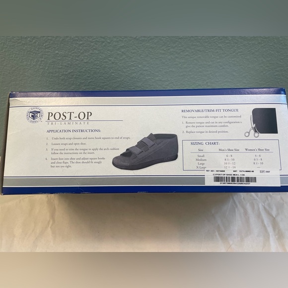 FLA Orthopedics Post-Op Shoe, Black, Size L, never used. - Picture 4 of 12